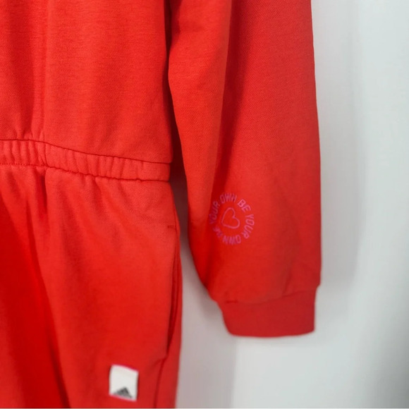 Adidas Vermilion Long Sleeve Waist Tie Zip Up Jumpsuit - Picture 2 of 4